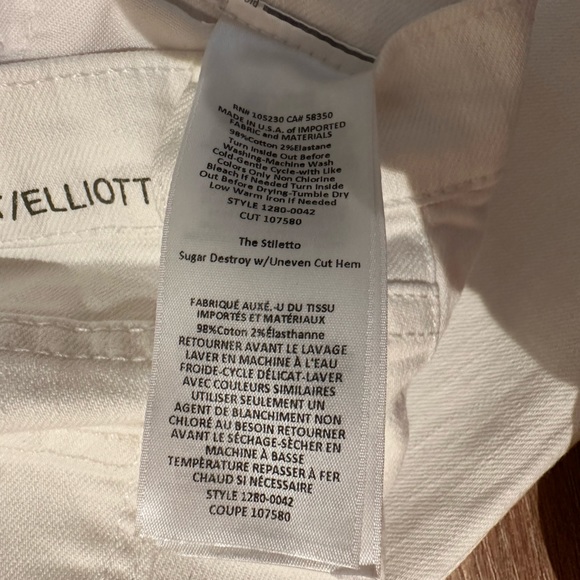 Current /Elliott The Stiletto Sugar Destroy Uneven Cut Hem - Picture 6 of 6